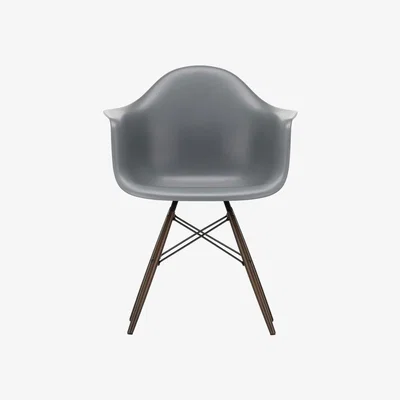 Heal's Vitra Eames DAW Armchair New Height Poppy Red Dark Maple - Heal's UK Furniture