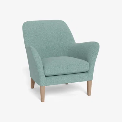 Heal's Heal's Wallis Armchair Tejo Recycled Teal Black Feet - Heal's UK Furniture