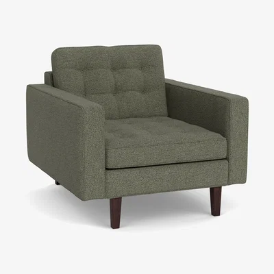 Heal's Heal's Hepburn Armchair Loop Boucle Forest Wenge - Heal's UK Furniture