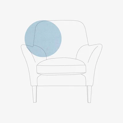 Heal's Heal's Wallis Armchair Texture Pale Grey Natural Oak Feet - Heal's UK Furniture