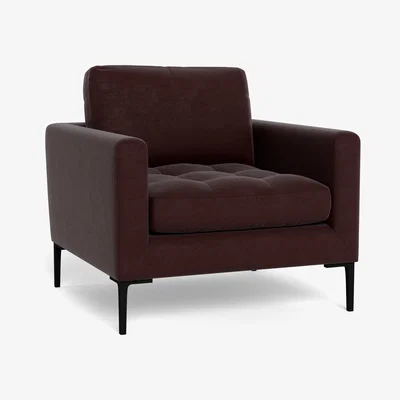 Heal's Heal's Eton Armchair Smart Luxe Velvet Acorn Black Feet