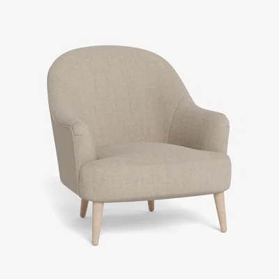Heal's Heal's Elgin Chair Broad Weave Putty Chestnut Stain Feet - Heal's UK Furniture
