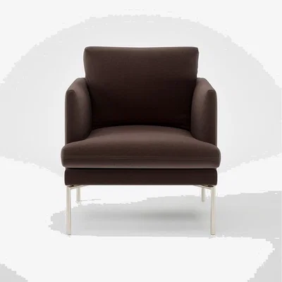 Heal's Heal's Matera Armchair Nobilis Velvet Espresso Stainless Steel Foot
