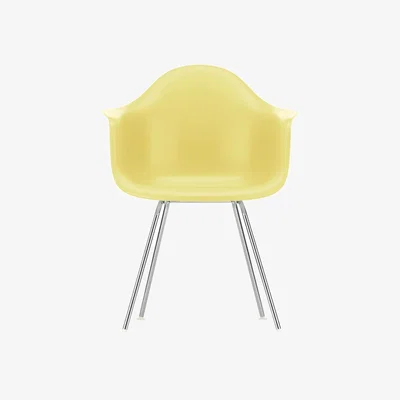 Heal's Vitra Eames DAX Armchair RE in Citron with 01 Chrome Base 05 Glides