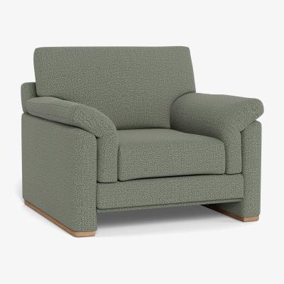 Heal's Heal's Paris II Armchair Boucle Tweed Lapis Walnut Stained Feet