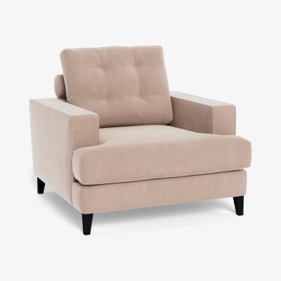 Heal's Heal's Mistral Armchair Smart Velvet Pebble Natural Feet