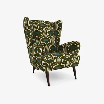 John Lewis Orla Kiely Alma Armchair, Dark Wood