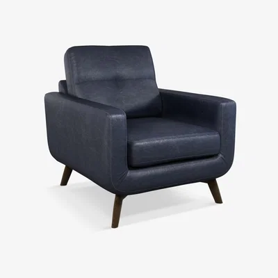 John Lewis John Lewis & Partners Barbican Leather Armchair, Dark Leg