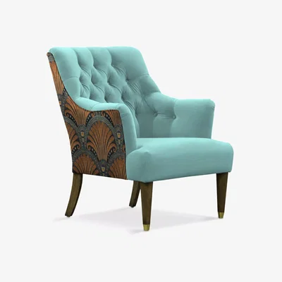 John Lewis Parker Knoll Fitzrovia Armchair, Bracklyn Teal with Opulence Teal Back