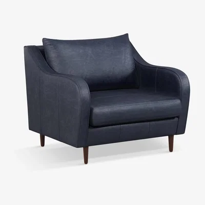 John Lewis John Lewis & Partners Harp Leather Snuggler, Dark Leg