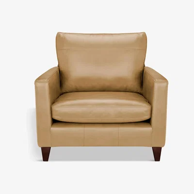 John Lewis John Lewis & Partners Bailey Leather Snuggler, Dark Leg