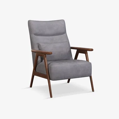 John Lewis John Lewis & Partners Hendricks High Back Leather Accent Chair, Dark Leg