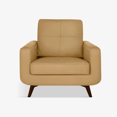 John Lewis John Lewis & Partners Barbican Leather Armchair, Dark Leg