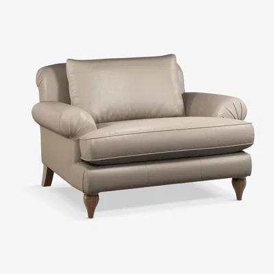John Lewis Croft Collection Findon Leather Snuggler, Dark Leg