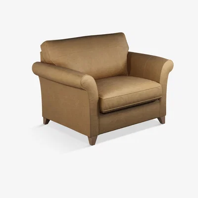 John Lewis John Lewis & Partners Charlotte Leather Snuggler, Dark Leg