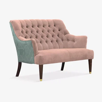 John Lewis Parker Knoll Fitzrovia Snuggler, Bracklyn Blush with Newman Teal Back