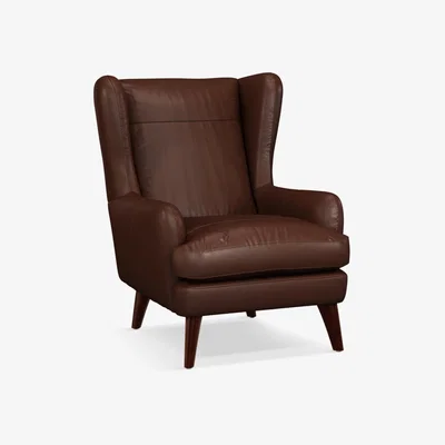 John Lewis John Lewis & Partners Bergen Leather Armchair, Dark Leg
