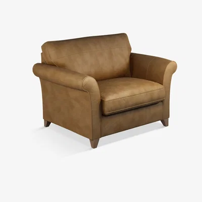 John Lewis John Lewis & Partners Charlotte Leather Snuggler, Dark Leg
