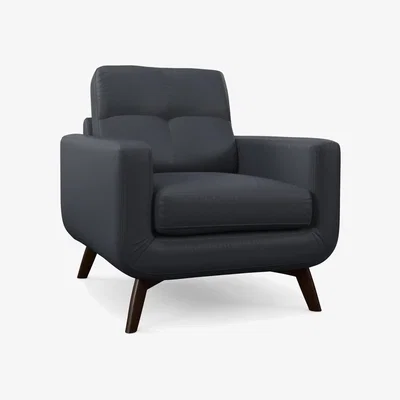 John Lewis John Lewis Barbican Leather Armchair, Dark Leg