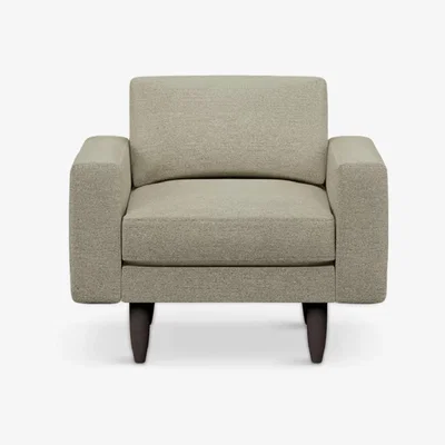 John Lewis Hutch Rise Block Arm Armchair, Dark Leg