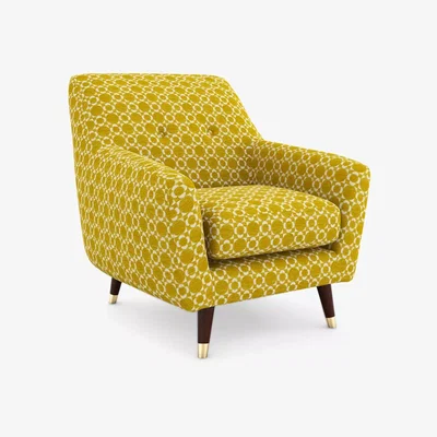 John Lewis Orla Kiely Rose Armchair, Dark Leg