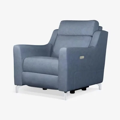 John Lewis John Lewis & Partners Elevate Power Recliner Leather Armchair, Metal Leg