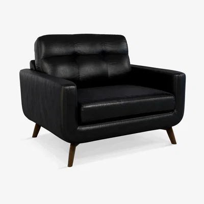 John Lewis John Lewis & Partners Barbican Leather Snuggler, Dark Leg
