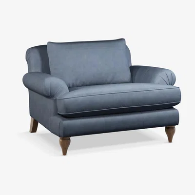 John Lewis Croft Collection Findon Leather Snuggler, Dark Leg