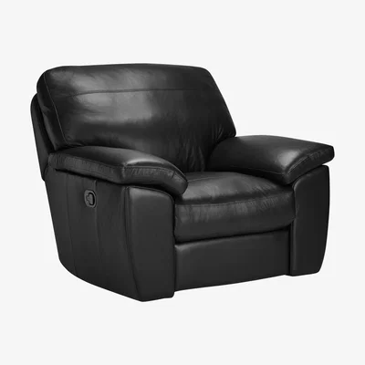 John Lewis John Lewis & Partners Camden Manual Reclining Leather Armchair, Dark Leg