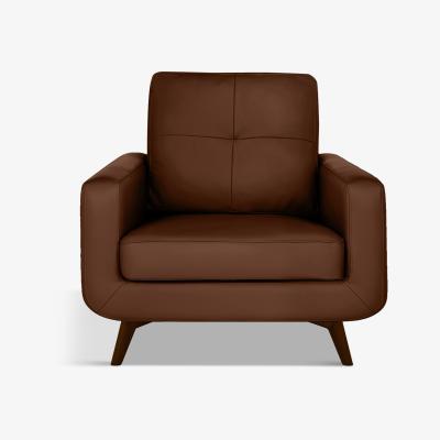 John Lewis John Lewis & Partners Barbican Leather Armchair, Dark Leg