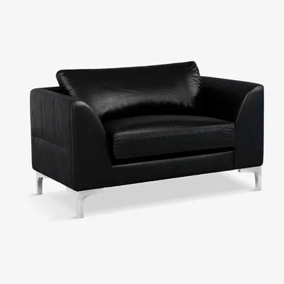 John Lewis John Lewis & Partners Belgrave Leather Snuggler, Metal Leg