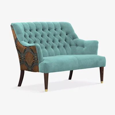 John Lewis Parker Knoll Fitzrovia Snuggler, Bracklyn Teal with Opulence Teal Back