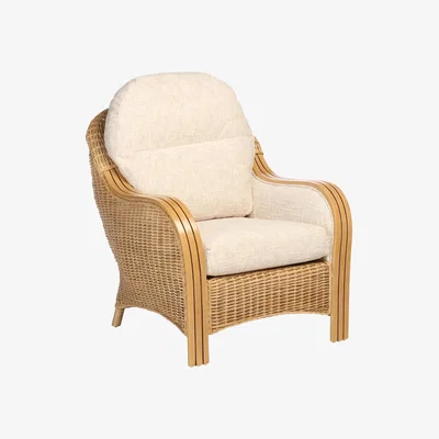 John Lewis Desser Centurion Rattan Lounge Chair, Cream/Natural