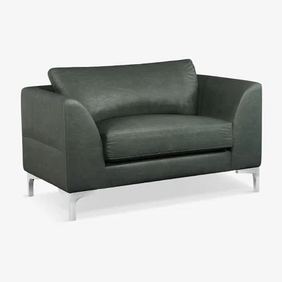 John Lewis John Lewis & Partners Belgrave Leather Snuggler, Metal Leg