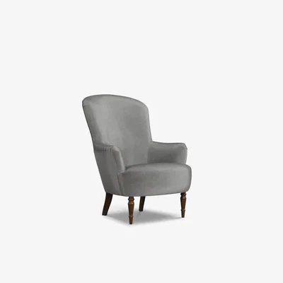 John Lewis John Lewis & Partners Fireside Velvet Armchair, Dark Leg