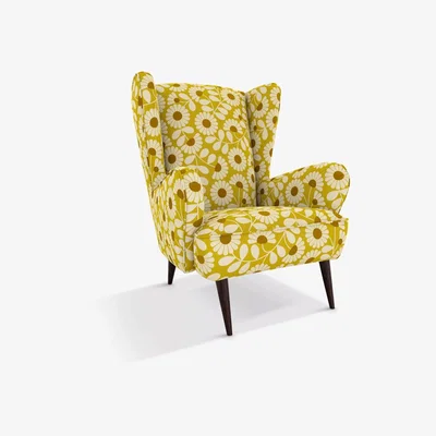 John Lewis Orla Kiely Alma Armchair, Dark Wood