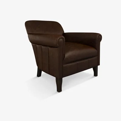 John Lewis John Lewis Camford II Leather Armchair, Dark Leg