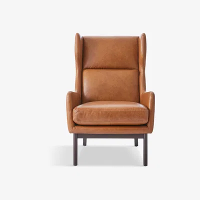 John Lewis west elm Ryder Leather Armchair, Saddle Leather