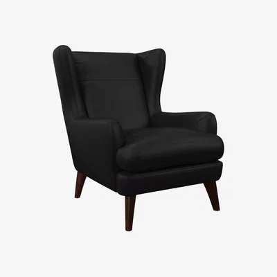 John Lewis John Lewis Bergen II Leather Armchair, Dark Leg