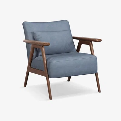 John Lewis John Lewis & Partners Hendricks Leather Armchair, Dark Wood Frame