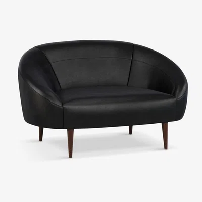 John Lewis John Lewis & Partners Curved Leather Snuggler, Dark Leg