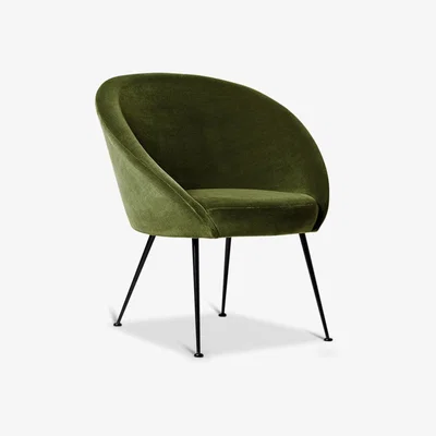 John Lewis Swoon Marcia Chair, Black Metal Leg