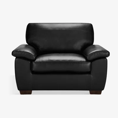 John Lewis John Lewis & Partners Camden Leather Snuggler, Dark Leg