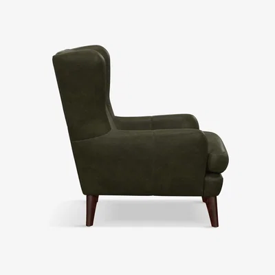 John Lewis John Lewis Bergen Leather Armchair, Dark Leg