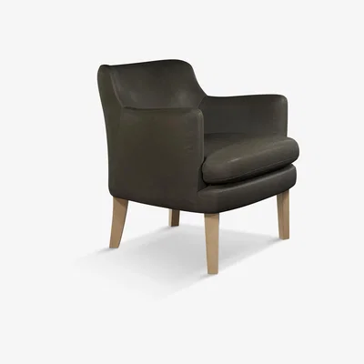 John Lewis Halo Little Captain Leather Armchair, Hand Tipped Pewter