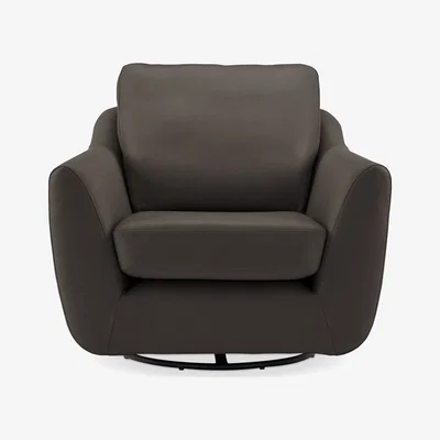 John Lewis G Plan Vintage The Sixty Seven Leather Swivel Armchair