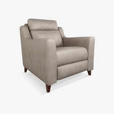 John Lewis John Lewis & Partners Elevate Leather Armchair, Dark Leg