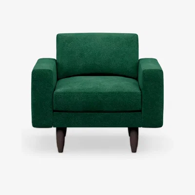 John Lewis Hutch Rise Block Arm Armchair, Dark Leg