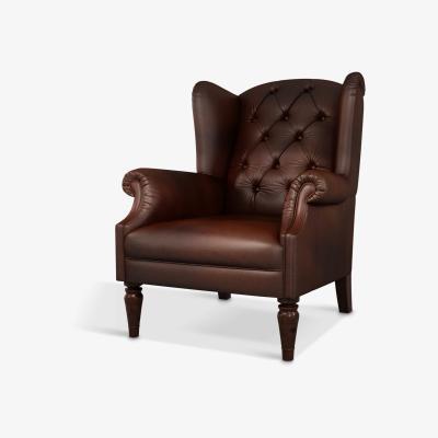 John Lewis John Lewis & Partners Claverdon II Leather Armchair, Dark Leg