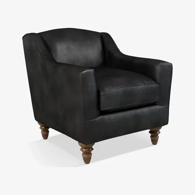 John Lewis Croft Collection Melrose Leather Armchair, Dark Leg